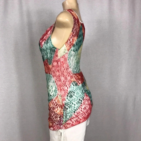 Tango Mango Size Small Multi Color Mesh Sleeveless Top. New With Tags. - Picture 3 of 5